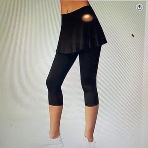 Tennis/Golf Skirted Leggings Black